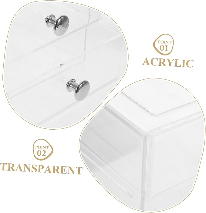 3-layer Organizer Box Acrylic Storage Case Makeup Cosmetic Organizer Desktop Storage Box Efficient Space-saving Solution