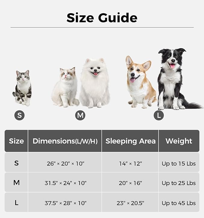 Made4Pets Dog Couch Bed, Soft Faux Fur Checkered Indoor Pet Sofa, Comfortable Fluffy Dog Sofa with Supportive Foam, Removable Washable Cover with Non-Slip Base, Sky Blue, Large