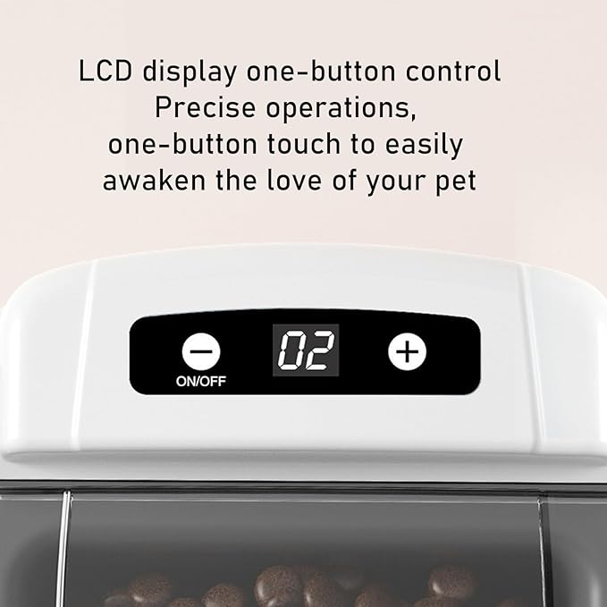 Automatic Cat Feeder - Programmable Timed Pet Dispenser, Sensor Activated Dry Food Bowl with Portion Control System, Sturdy Sealed Storage Container, Ideal for Small Dog Indoor Feeding