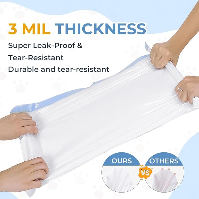 60 Pack Cat Litter Bags Liners for Neakas M1 and Pet Pivot Autoscooper 11 Open-Top Self-Cleaning Cat Litter Box, Heavy Duty 3 Mil Drawstring Leak-Proof Replaced Waste Bags, 27.17" x 13" (60)
