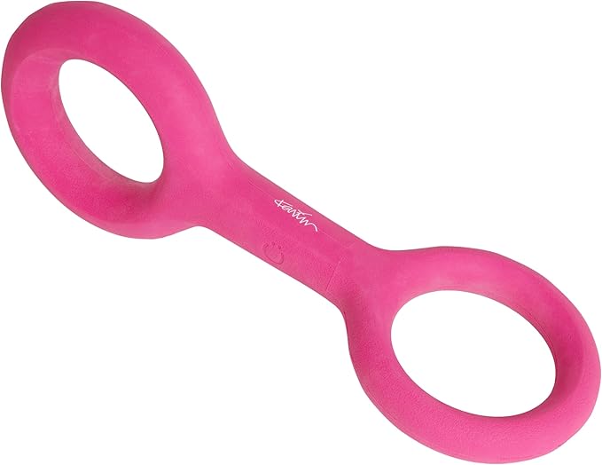Ubbi Pet x Karim Rashid Tuggle Dog Toy, Durable Natural Rubber Tug Toy with Ergonomic Grip for Medium to Large Dogs, Dishwasher Safe Interactive Tug & Fetch Toy, Pink