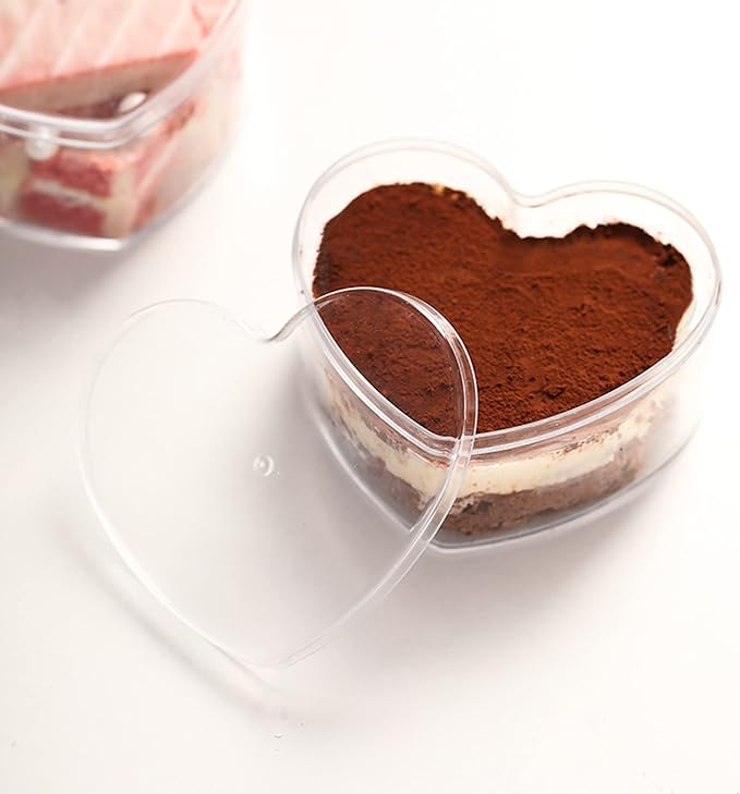 KissYou Heart Shaped Box Clear Acrylic Candy Box Bridesmaid Proposal Ring Holder Heart-shaped Cube Crystal Jewelry Display Boxes Christmas Gift Box
