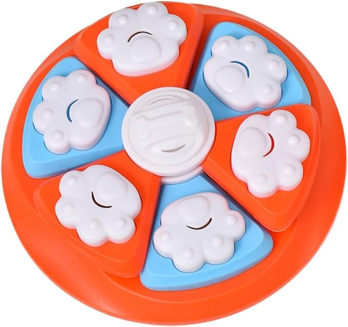 Pet Puzzle Thousand Layer Feeding Tray｜Multi-Grid Slow-Feeding Design·Silicone Non-Slip Base·PP Safety Material｜Energy Consumption at Home·Intelligence Training for Cats and Dogs (red)