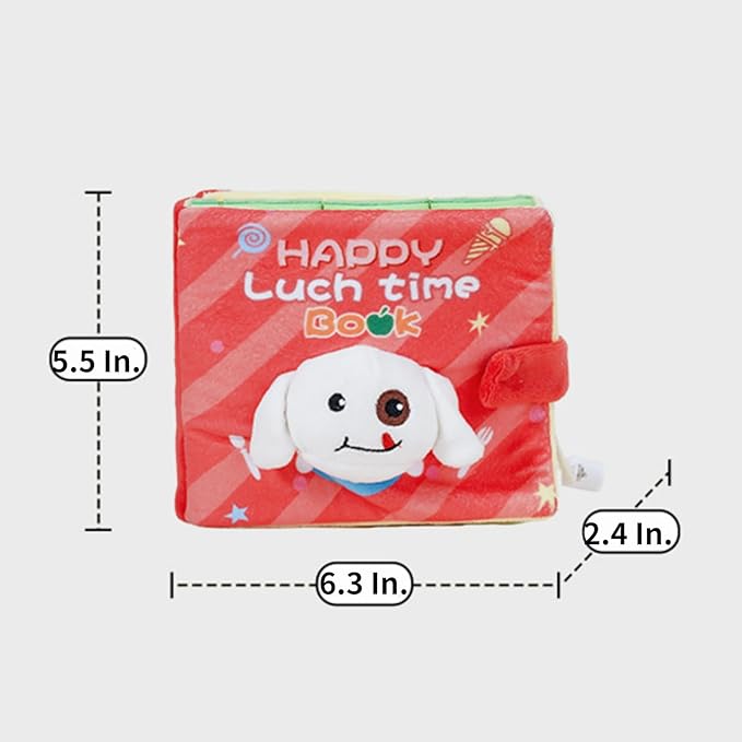 Dog Toy Snuffle Sound Book Series Lunch Space Christmas Goodnight Birthday Scout Themes 3D Puppy Decor Cover Puzzle Toy Dog Accessories for Mental Stimulation & Slow Feeding (Scout)