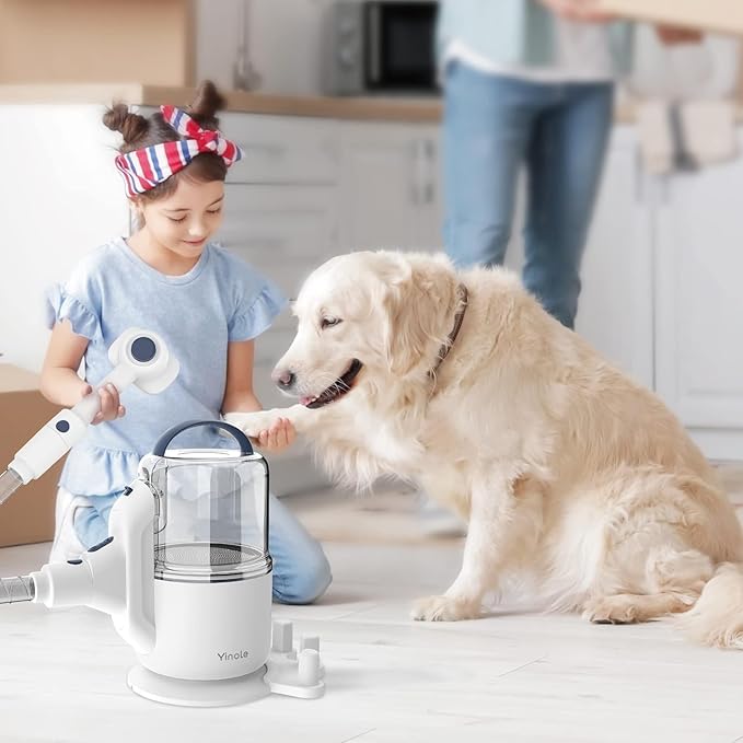 Dog Grooming Kit - 2.5L Large Capacity Dog Vacuum with Clippers, Deshedding Brush, Cleaning Tools, Ultra-Quiet Pet Vacuum for Dogs - P50