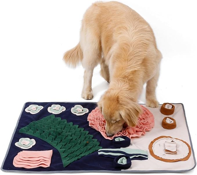 MANON ROSA Dog Snuffle Mat for Small Medium Large Breeds – Interactive Enrichment Puzzle Toy for Cats & Dogs, Slow Feeding & Scent Training Mat, Relieves Stress, Brain Stimulation, Reduces Boredom