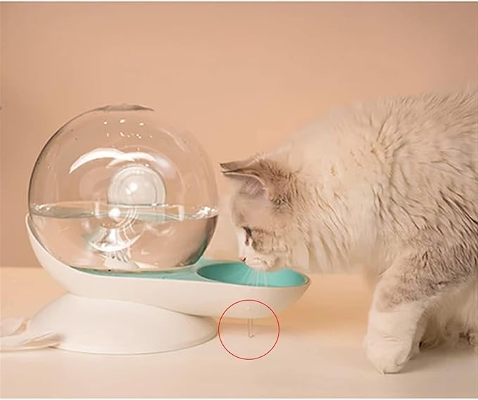 Automatic Snails Bubble Cat Water Bowl, Water Dispenser, No Electricity, 2.8L Pet Drinking Fountain for Cats & Dogs (Pink)