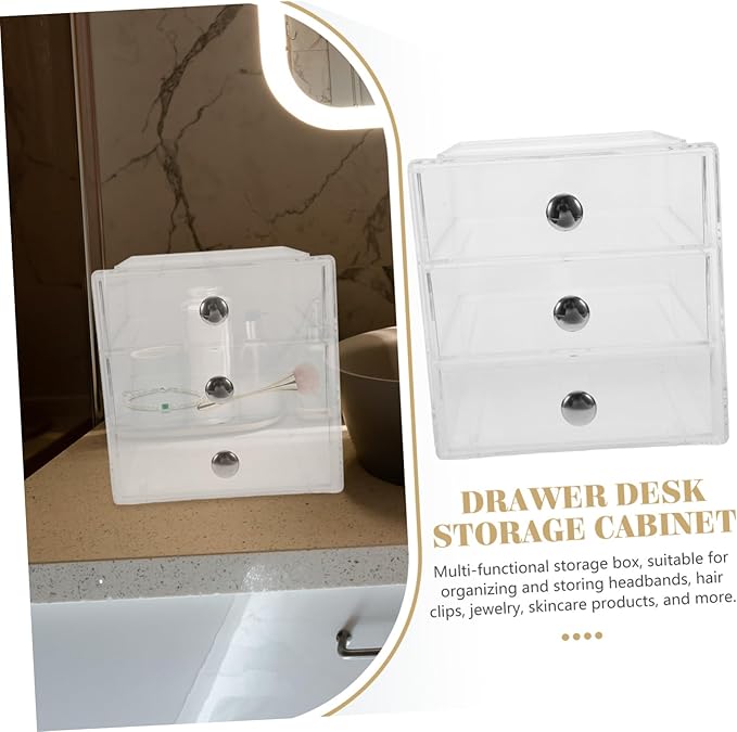 Stackable Storage Box Desk Organizing Box Lids for Makeup Jewelry Office Supplies