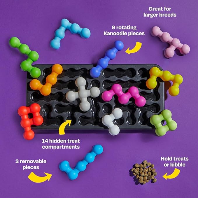Dog Puzzle Treat Toy — Large, 14 Hidden Compartments, Mental Enrichment Game
