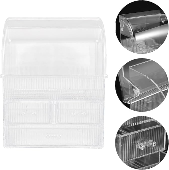 MERRYHAPY Large Capacity Makeup Organizer Box Acrylic Drawer Storage Desktop Makeup Organizer