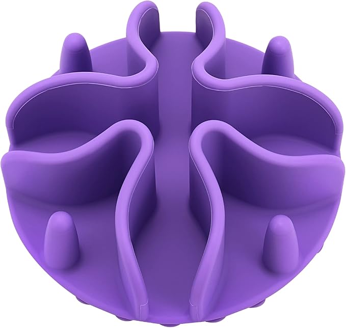 Slow Feeder Insert for Dogs & Cats, 3 Sizes Food-Grade Silicone Anti-Choking Puzzle Feeder, Non-Slip Suction Cup Design, Fits Most Bowls, Bloat Stop Pet Feeding Solution