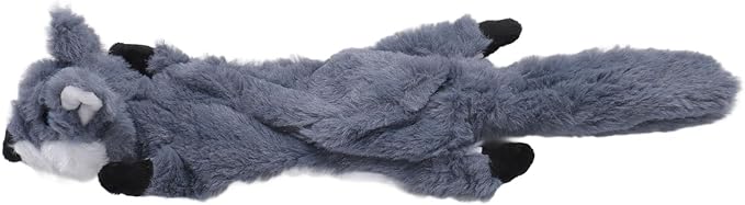 Soft Plush Squeaky Dog Chew Toy, Anxiety Relief, Teeth Cleaning, Interactive Pet Toy for Dogs, Cute Animal Design, Sturdy, Stress Relief (Grey)