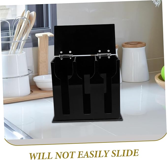 KICHOUSE Acrylic Utensil Dispenser and Cutlery Organizer Kitchen Spoon Storage Rack Space-Saving Tableware Holder for Household Use