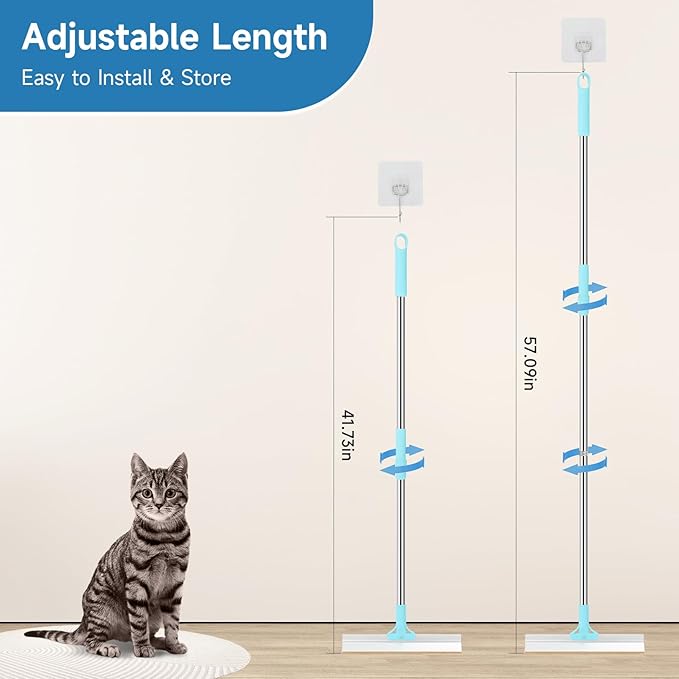 Carpet Rake for Pet Hair Removal，SAN LIKE Reusable Pet Hair Remover with Adjustable Long Handle,Carpet Scraper Rake Dog Cat Hair Remover Tool for Rugs, Mats,Couch, Furniture
