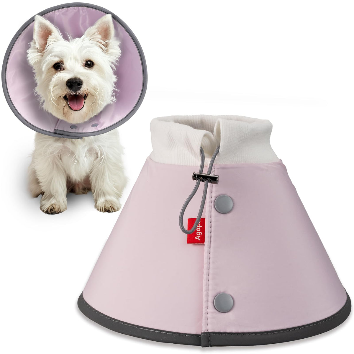 Agape Soft Dog Cone for Small Dogs & Cats, Recovery Collar - Image 1