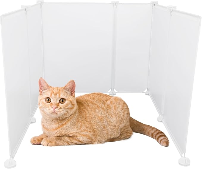 FHTONGE Extra Large Cat Litter Box Enclosure, Splash Guard and Privacy Screen for Open Top Litter Pan