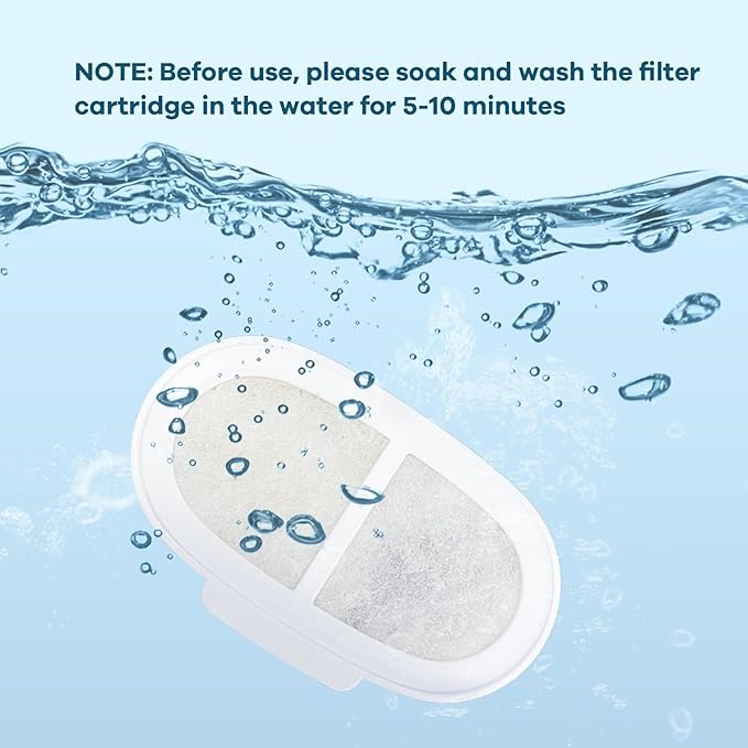 PAWGETHER® 4 Pcs Cat Water Fountain Filter Compatible with 67oz / 2L Dog Water Fountain P3/P3s/P3SU Pet Water Fountain Replacement Filter
