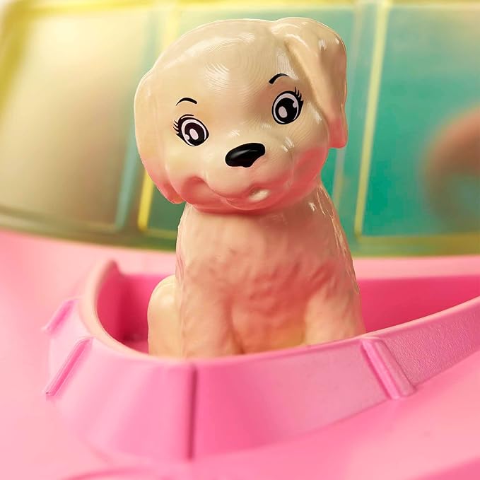 Barbie Doll and Boat Playset with Pet Puppy, Life Vest and Accessories, Fits 3 Dolls & Floats in Water, Gift for 3 to 7 Year Olds