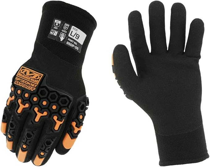 Mechanix Wear SpeedKnit M-Pact Thermal S5DP05 Gloves - Cold Weather Gloves for Protecting Hands - Insulated - Snug Fit - Touchscreen Capable - Machine Washable - Black - XX-Large