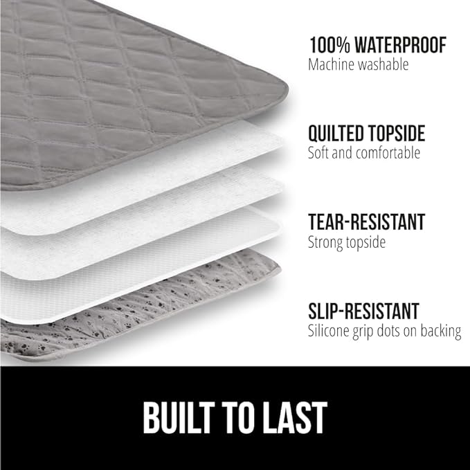 GORILLA GRIP Waterproof Dog Blanket, 82x102 Couch Cover for Dogs Washable, Protects Sofa, Furniture, Crate, Car, RV Essentials Pet Supplies, Tear and Slip Resistant Leakproof Cushion Cover, Charcoal