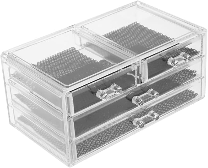 Acrylic Makeup Organizer Desktop Storage Case Tidy Jewelry Box Bins for Cosmetics Large Capacity Desktop Cosmetics Holder
