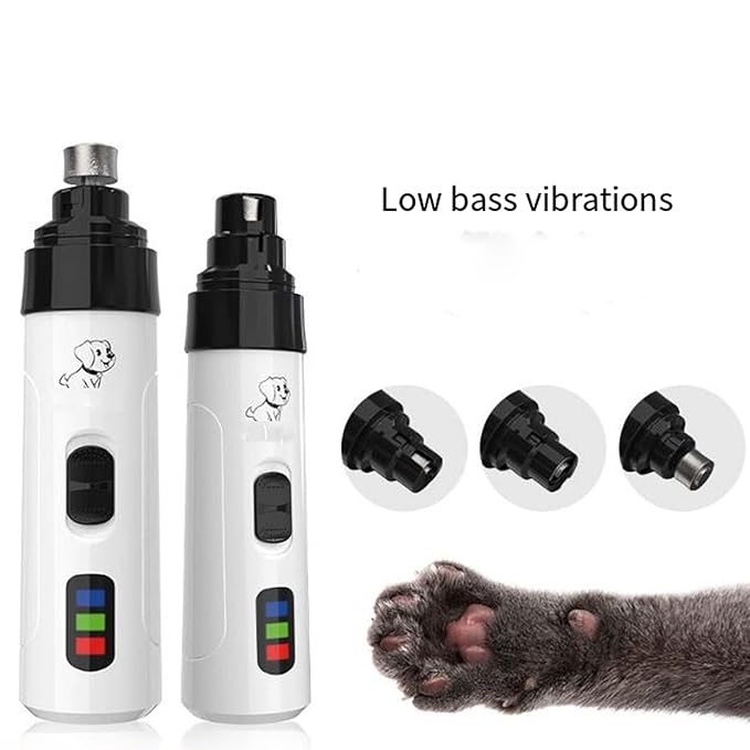 2026 New Upgraded Silent Nail Grinder,Electric Dog Nail Trimmers,Ultra-Quiet Operation,Pain-Free Nail Trimmer,USB Rechargeable Silent Dog with LED Light, & 2 Speeds for All Breeds (2PCS,Upgraded)