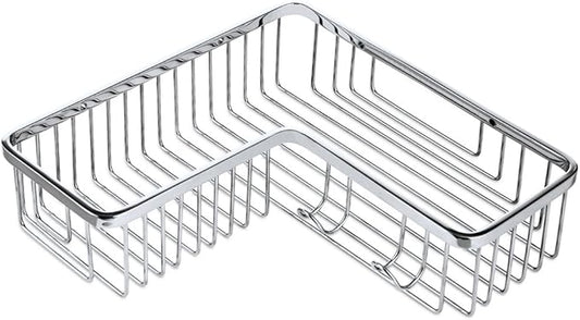 Shower Corner Shelf,304 Caddy Stainless Steel Rustproof,Soap Caddy Shower Organizer Wall Mounted Basket,Polished Finish，Right-Angle Basket