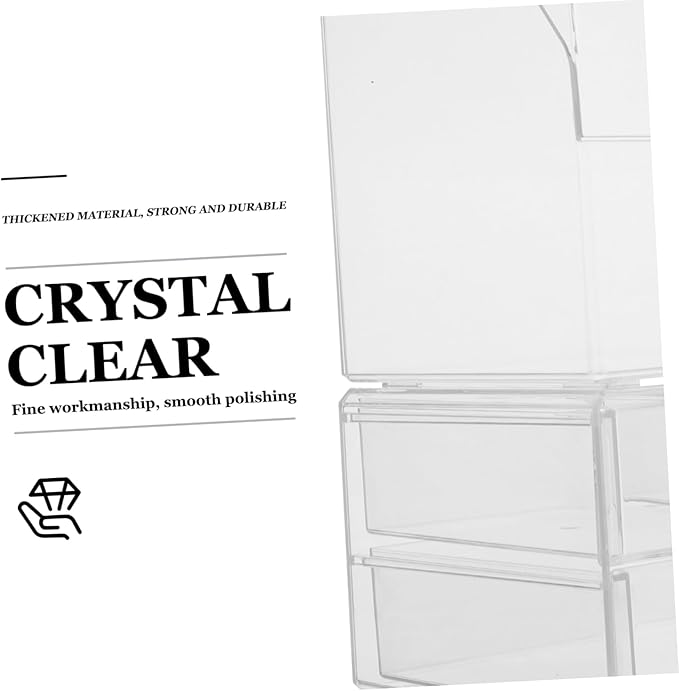 Acrylic Makeup Organizer Box Lid Dustproof Desktop Storage Case for Cosmetics 1-Piece Suitable for Dressing Tables and Bathrooms