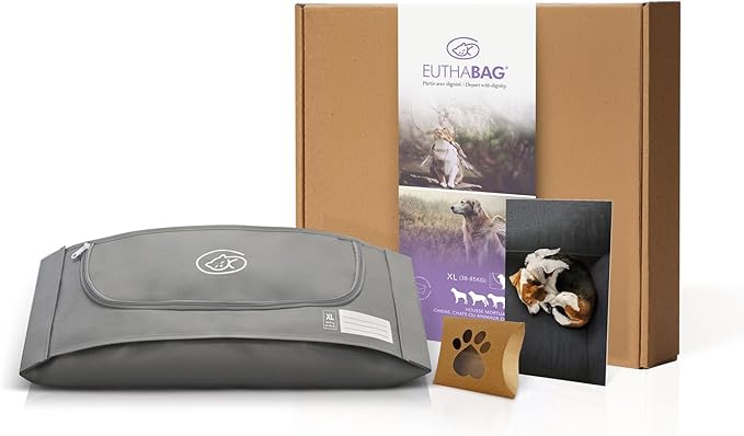 EUTHABAG Snuggle Bag Designed by a Veterinarian The Dignified Pet Cremation & Burial Bag with Kit for a Gentle Goodbye for Great Dane, Rottweiler and XLarge Dogs 85–190 lb (X-Large)