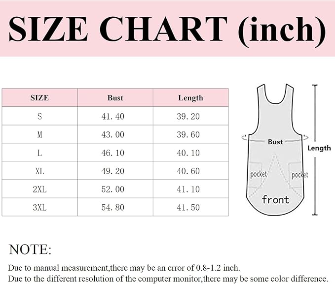 Women Apron with 2 Pockets Cotton Linen Kitchen Baking Cooking Chef Cross Back Pinafore Dress