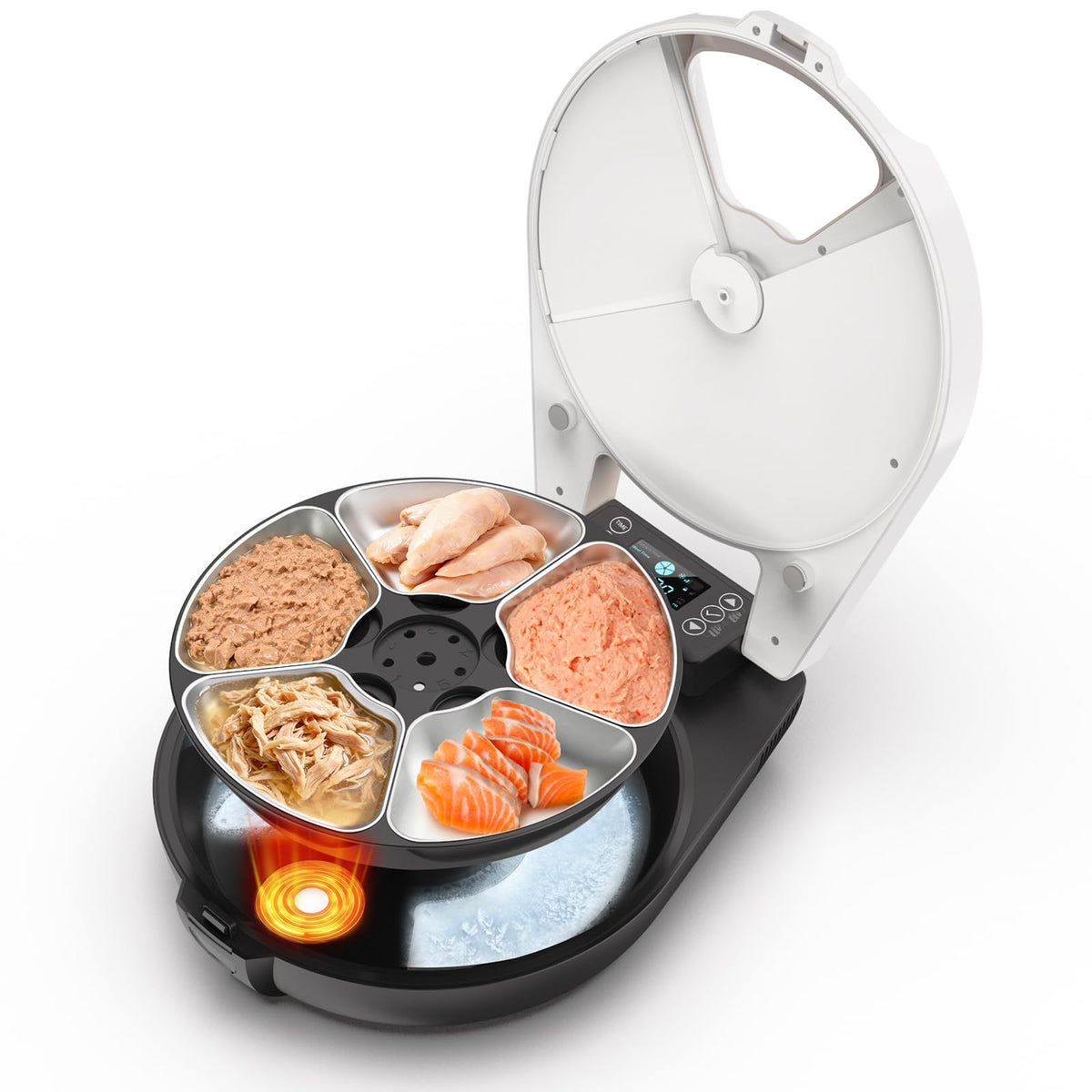 Automatic Wet Food Cat Feeder, 3 Days 5 Freshness Me | Smart Feeding S - Image 1