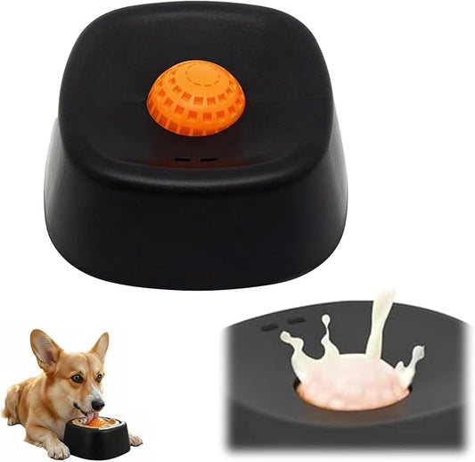 Slow Feeder Dog Bowls, Spill-Resistant Lick Mat with Rolling, Lick Sphere Puzzle Feeder for Liquid Treats, Non-Spill Puppy Lick Bowl, Interactive Slow Eating Toy for Anxiety Relief Boredom