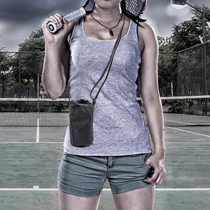Trail maker Water Bottle Carrier Bag with Strap, Phone Pocket for Walking, Runs, Bike, Stainless Steel, Glass, Plastic