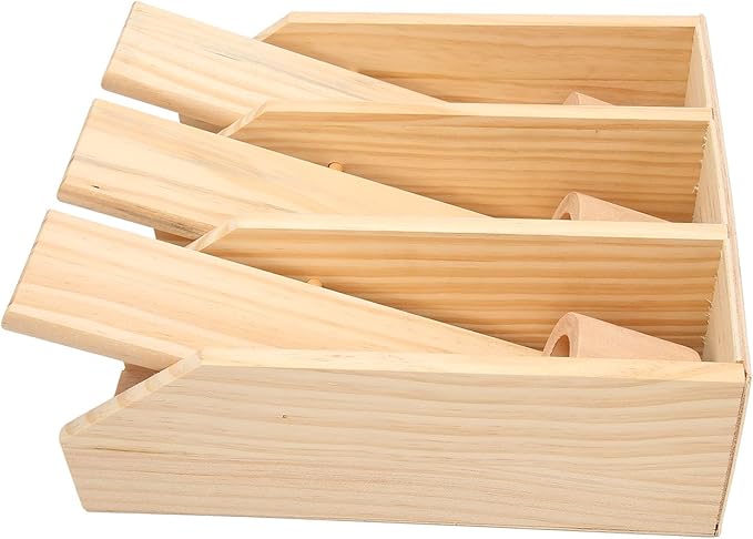 Dog Puzzle Foraging Toy, Wooden Interactive IQ Training Toy with Leaky Food Design, Multi Pet Suitable Plaything for Dogs Cats Rabbits Hamsters