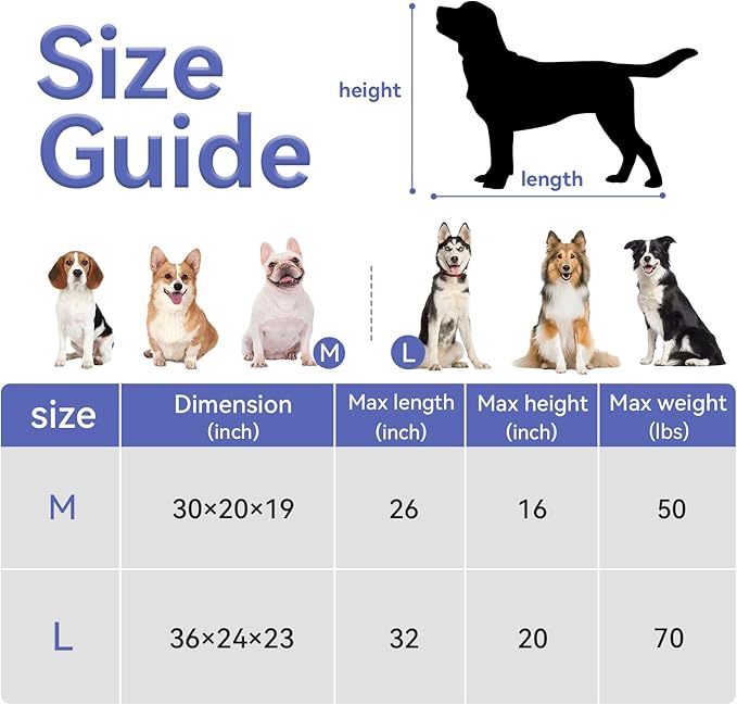 A 4 Pet Soft Dog Crate 36 Inch Mid Portable Collapsible Pet Travel Kennel, 3-Door Soft-Sided Lockable Zippers & Reinforced Steel Frame, Easy Setup, Mesh Panels — Ideal for SUV, Car, Camping & Home Use