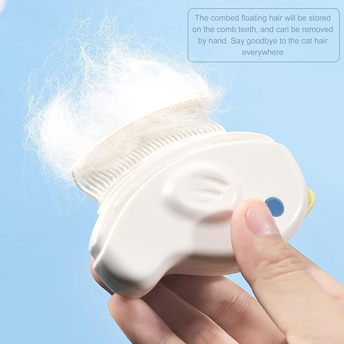 2pcs Pet Hair Remover Comb Set for Cats and Dogs, Dematting Grooming Brush with Fine Teeth, Portable Detangling Tool for Shedding Control and Knot Removal, Blue