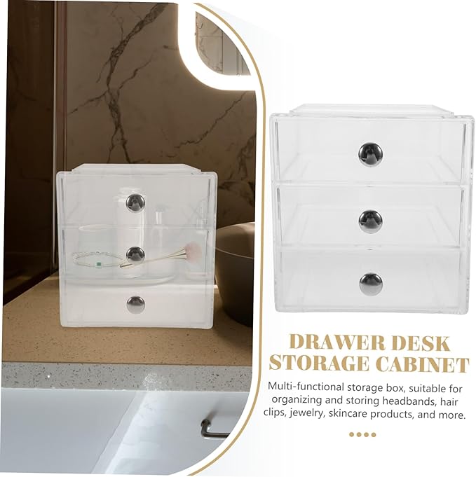 Multi-layer Desktop Drawer Organizer Storage Box Easy to Open Close Decor