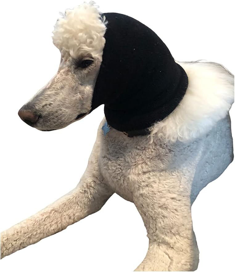 Pet Hoodz for Dogs-Anxiety, Grooming, Calming Hood, Ear Compression, Pet Hoodie, Dog Ear Wrap Black Small