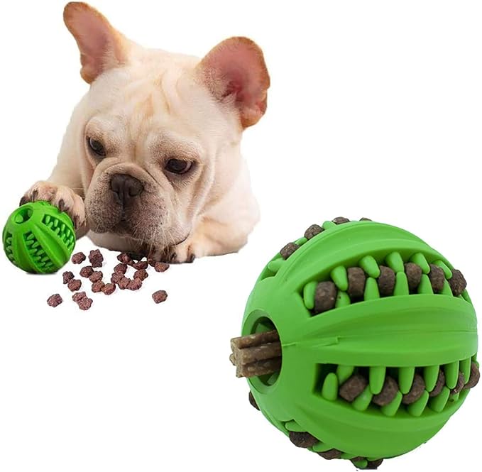 Dog Ball Toy - Interactive Dog Enrichment, Mental Stimulation Treat Embedding Rubber Ball Reduce Boredom (2 inches)