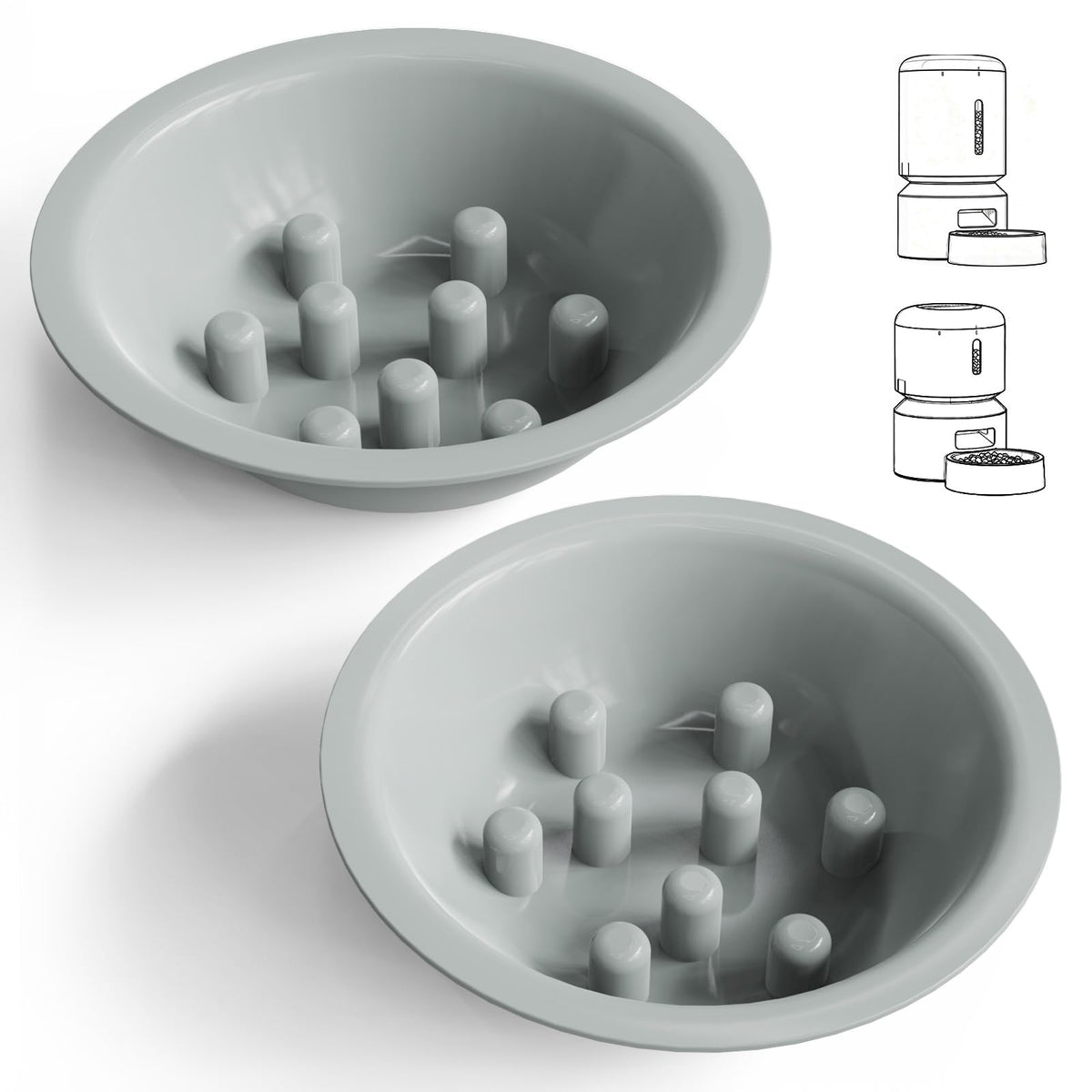 Slow Feeder Bowl for Automatic Dog Pet Feeder Pet Food - Image 1