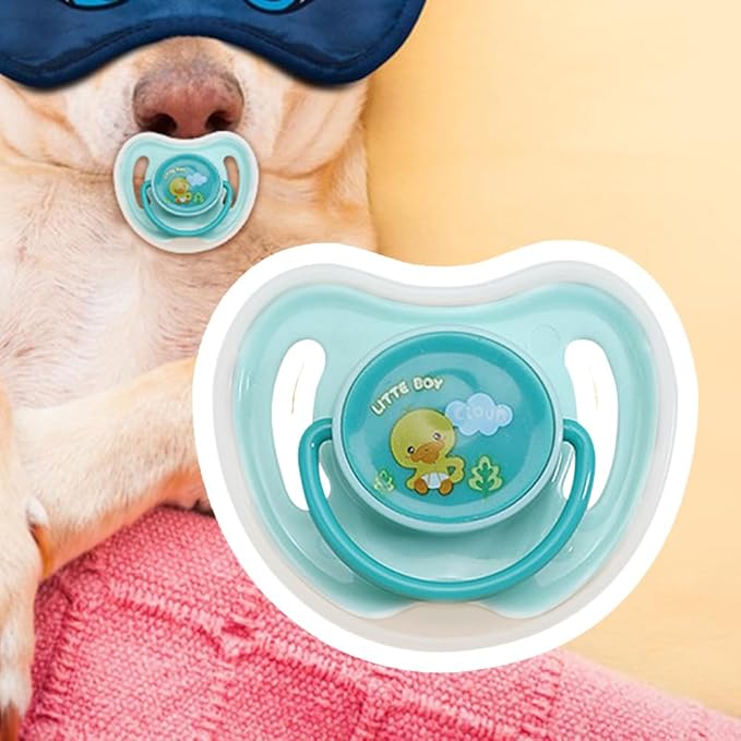 Dog Pacifier Chew – Silicone Bite Aid, Puppy Soother | Calming Training Toy Set, Lightweight Puppy Comfort Solution, Chew Toy for Medium Dog Relaxation