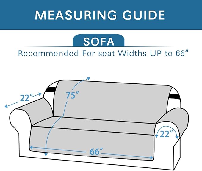 H.VERSAILTEX Reversible Sofa Cover Couch Cover for 3 Cushion Couch Water Resistant Furniture Protector for Pets Durable Sofa Slipcover with Non Slip Elastic Strap(Sofa, Khaki/Beige)