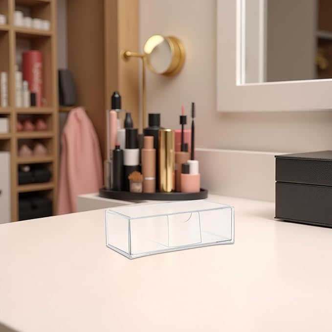 NUOBESTY Hair Accessories Organizer Acrylic Desktop Drawer Storage Box Stackable Hair Tie Headband Container for Bathroom Dressing Table Makeup Desk