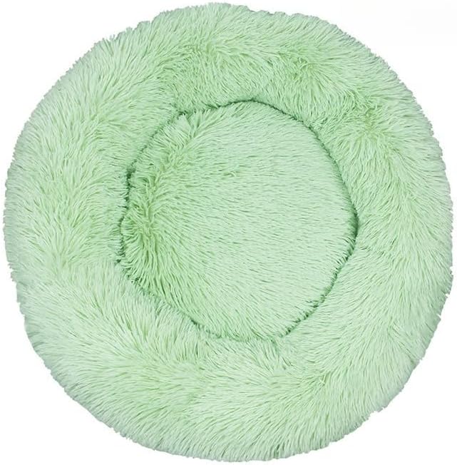 Anxiety Relief Dog Bed - Mr Fluffy Friend Anti-Anxiety Original Calming Plush Pet Bed for Chewing, Crate Training & Thunderstorm Stress (Green,XL-80CM)
