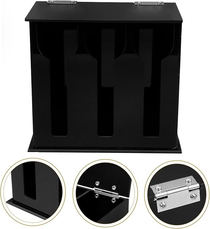STOBAZA Spoon Holder with Compartments Practical Acrylic Utensil Storage Organizer for Kitchen and Restaurants Easy to Clean Cutlery Dispenser for Shops and Break Rooms