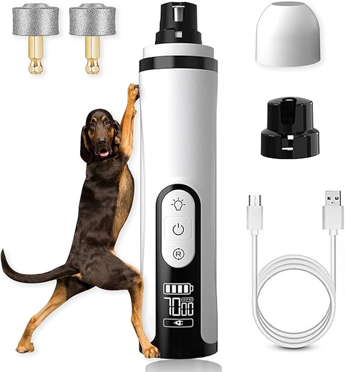 Silent Groom Pro, 2026 Upgrade Silent Pet Nail Grinder, Dog Silent Nail Grinder for Dogs Silent Dog Nail Trimmer, Rechargeable USB Charging Electric Pet Nail Grinder Nail File for Pet