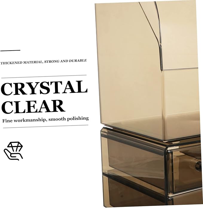 Acrylic Desktop Storage Box Transparent Cosmetic Organizer Cover for Makeup Jewelry and Accessories Stylish and for Tidy Spaces