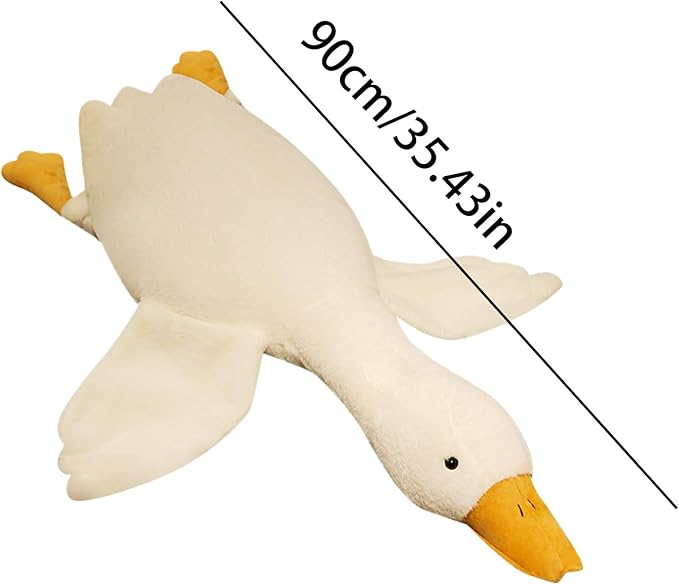 White Calming Pet Puppy Plush, Interactive Stress Relief Chew Dog Toy, Large Enrichment Stuffed Animal, 2026 New Upgraded Duck Pillow, for Boredom Exercise Company Training Indoor Outdoor