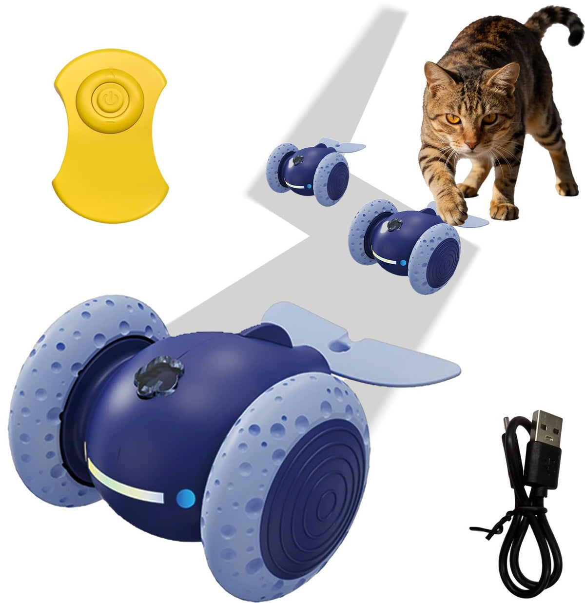 Puffluv Automatic Moving Kitten Toys,Yellow,Automatic Version