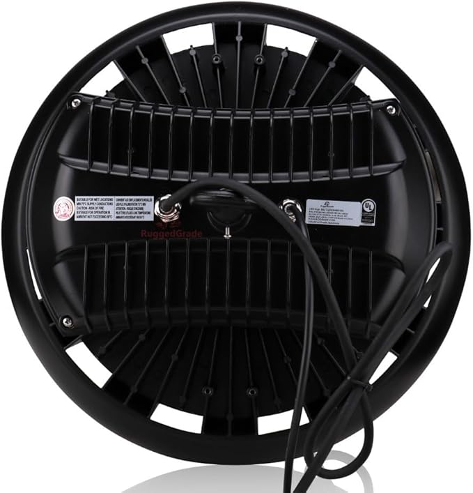 RuggedGrade 400W - Titan V Series HO LED High Bay UFO Light with Motion Sensor - 56,400 Lumen - 5000K Bright White - Wattage Selectable - 150W/120W/100W - Outdoor LED Light - DLC 5.1 Premium
